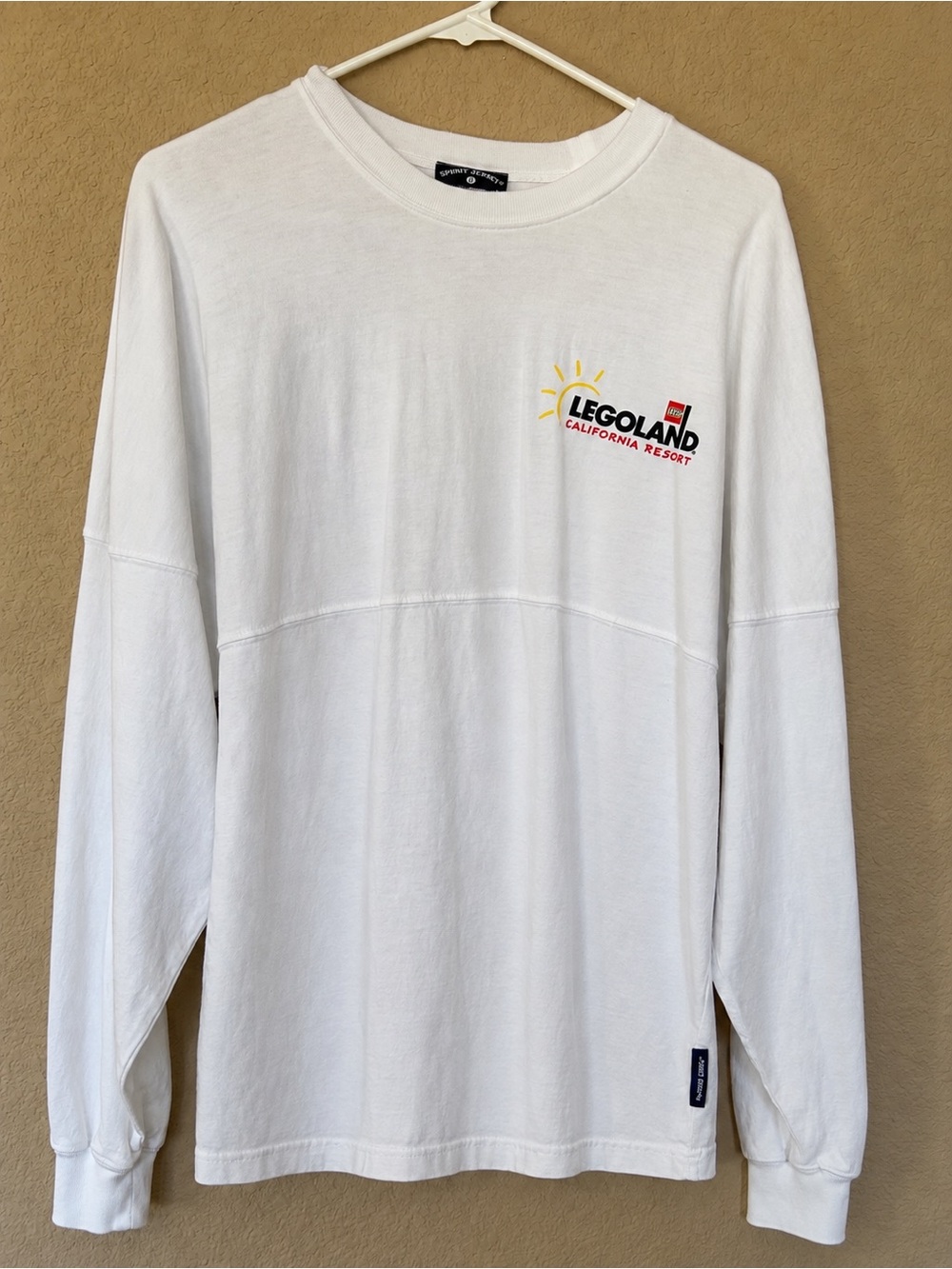 LEGOLAND California Resort Spirit Jersey White Rainbow Logo Size S